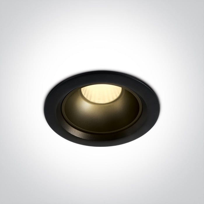 ONE Light Recessed LED Downlight 12W 960lm 3000K CRI80 IP20 Black 10112Z/B/W