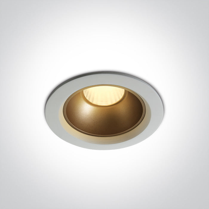 ONE Light Recessed LED Downlight 12W 960lm 3000K CRI80 IP20 White 10112Z/W/W