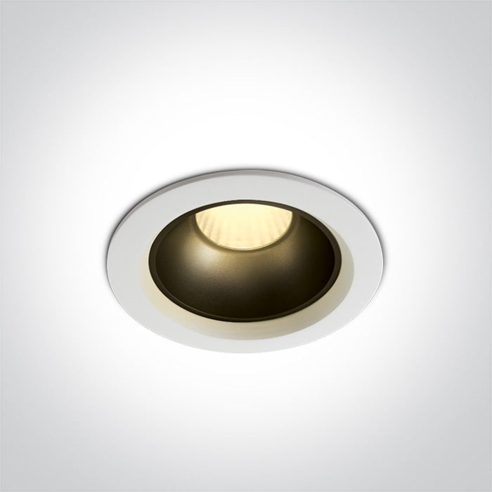 ONE Light Recessed LED Downlight 12W 960lm 3000K CRI80 IP20 White 10112Z/W/W