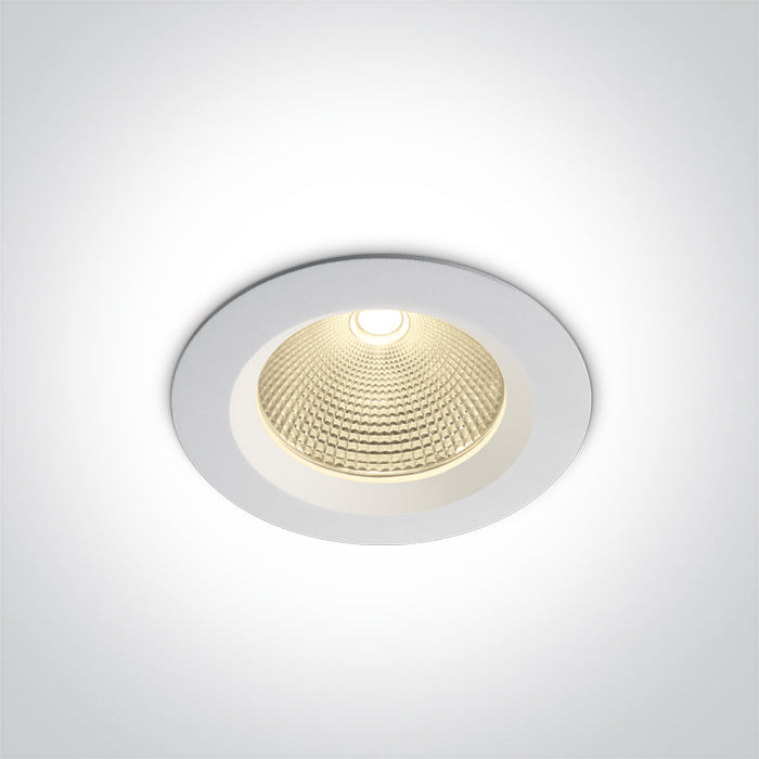 ONE Light Recessed LED Downlight 15W 1275lm 3000K CRI90 IP20 White 10115CA/W/W