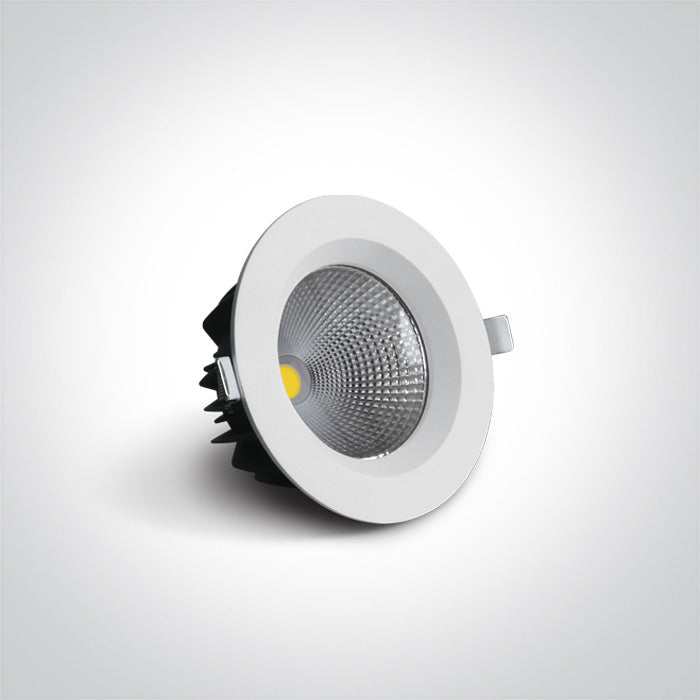 ONE Light Recessed LED Downlight 15W 1275lm 3000K CRI90 IP20 White 10115CA/W/W
