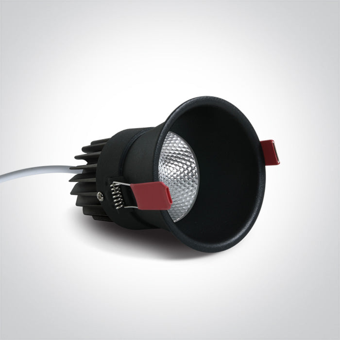 ONE Light Recessed LED Downlight 15W 1275lm 3000K CRI90 IP20 Black 10115FD/B/W
