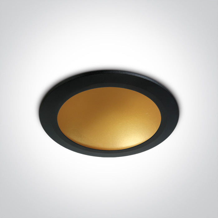 ONE Light Recessed LED Downlight 16W 800lm 3000K CRI80 IP20 Black-Brass 10116FD/B/BS
