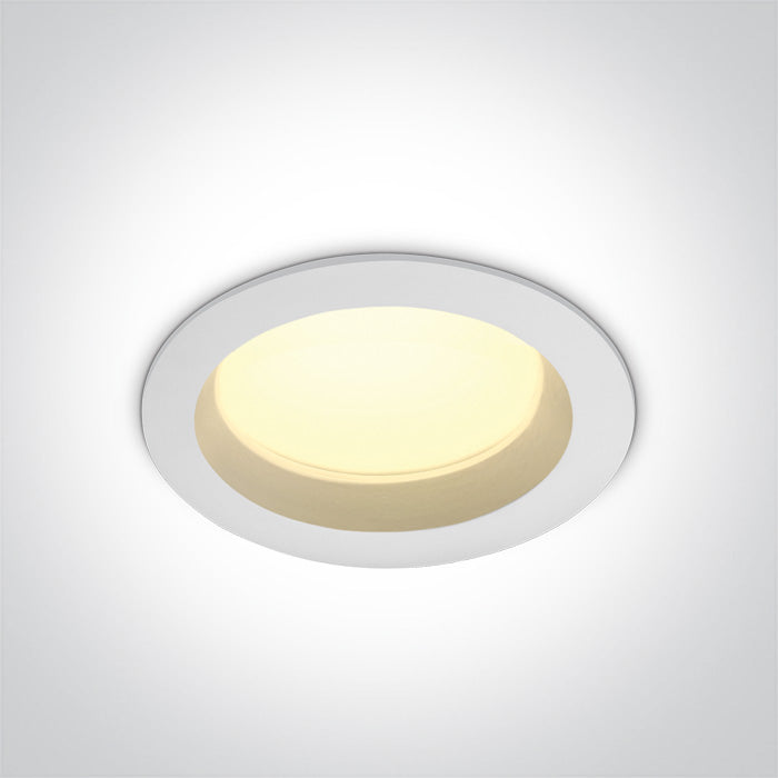 ONE Light Recessed LED Downlight 18W 1300lm 3000K CRI80 IP54 White 10118B/W/W