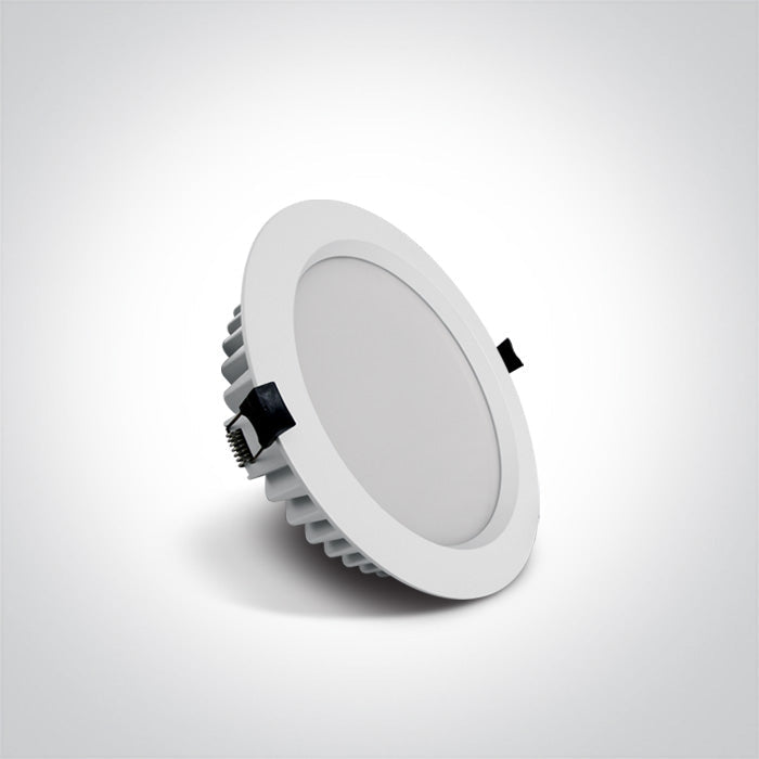 ONE Light Recessed LED Downlight 18W 1400lm 4000K CRI80 IP54 White 10118B/W/C