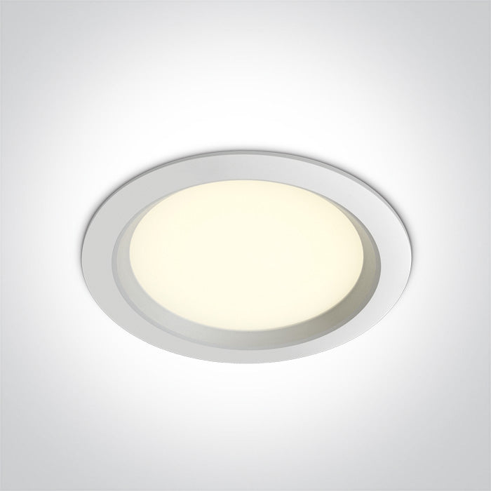 ONE Light Recessed LED Downlight 24W 1700lm 3000K CRI80 IP20 White 10124T/W/W