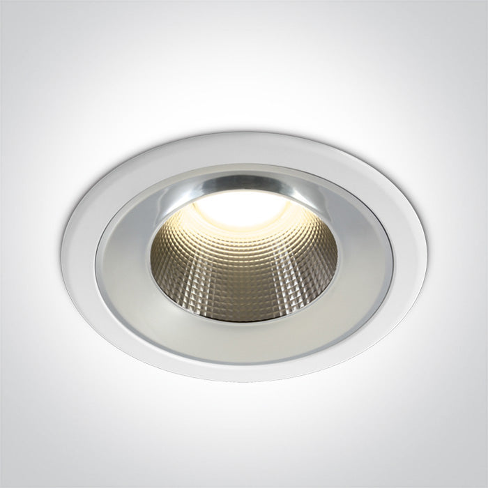ONE Light Recessed Downlight 25W 2400 3000K CRI80 IP54 White 10125TD/W/W