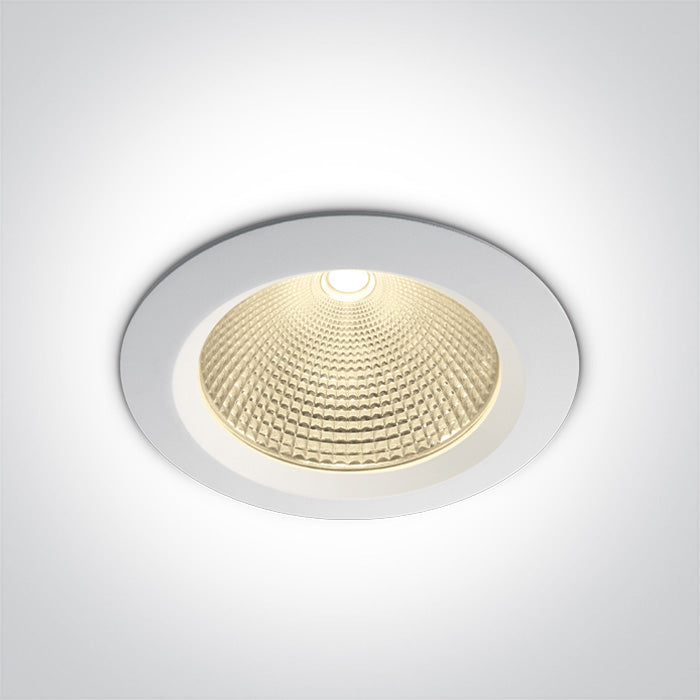 ONE Light Recessed LED Downlight 30W 2700lm 3000K CRI80 IP20 White 10130CA/W/W
