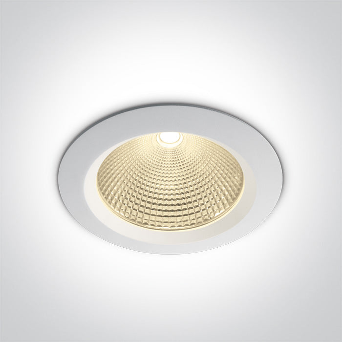 ONE Light Recessed LED Downlight 60W 5400lm 3000K CRI80 IP20 White 10160CA/W/W