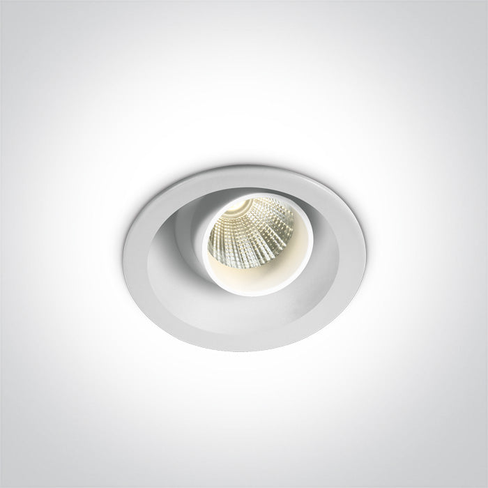 ONE Light Adjustable Recessed Spot 240 3000K CRI90 IP20 White 11103K/W/W