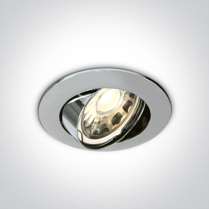 ONE Light Recessed LED Downlight GU5.3 50W IP20 Chrome 11105/C