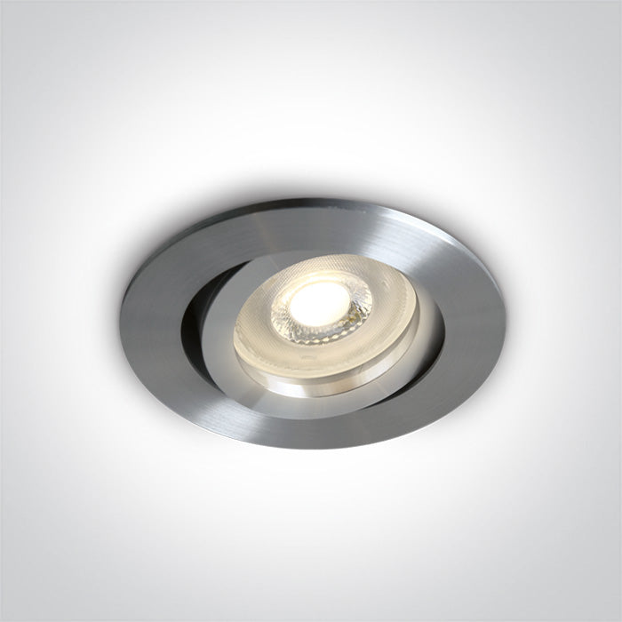 ONE Light Recessed LED Downlight GU10 10W IP20 Aluminium 11105A1/AL