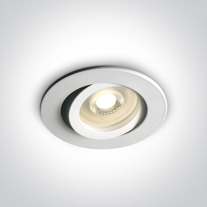 ONE Light Recessed LED Downlight GU10 10W IP20 White 11105A1/W