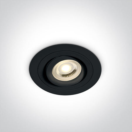 ONE Light Recessed LED Downlight GU10 10W IP20 Black 11105ABG/B