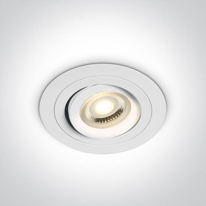 ONE Light | 11105ABG/W WHITE GU10 10w ADJUSTABLE - OEM NORDIC - Quality Parts Distribution