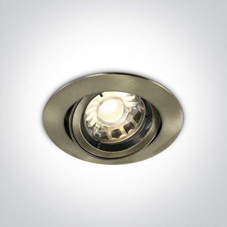 ONE Light Recessed LED Downlight GU5.3 50W IP20 Antique Brass 11105C/ABS