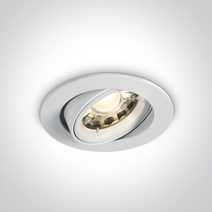 ONE Light Recessed LED Downlight GU10 10W IP20 White 11105CGU/W