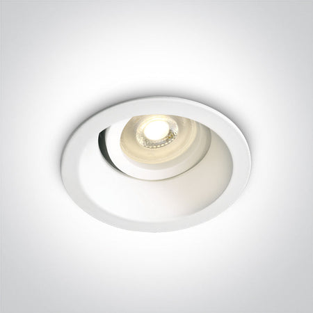 ONE Light Recessed LED Downlight GU10 10W IP20 White 11105D4/W