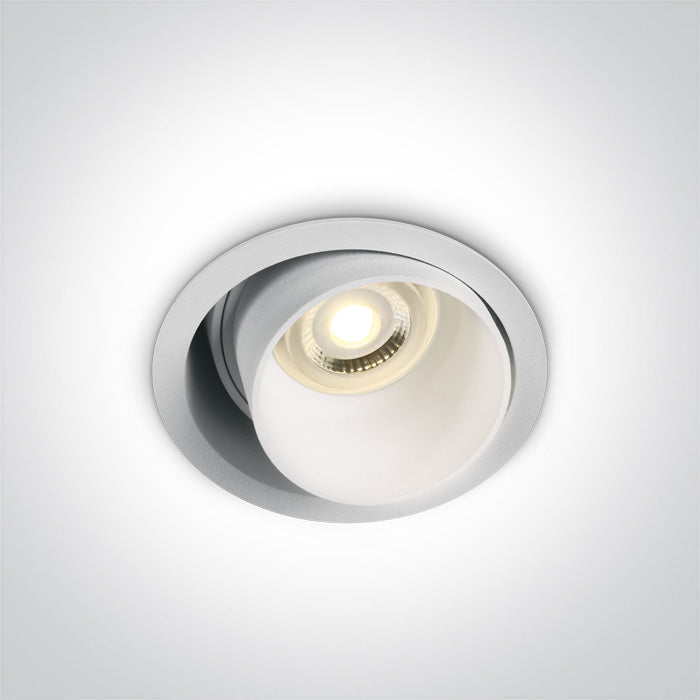 ONE Light Recessed LED Downlight GU10 10W IP20 White 11105D8/W