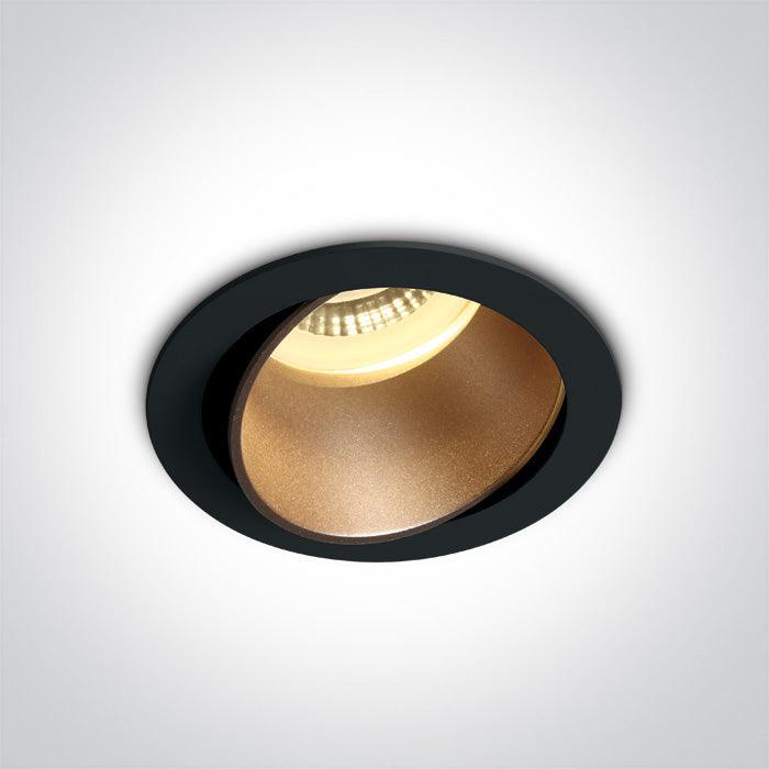 ONE Light | 11105M/B/BS BLACK GU10 10W BRASS REFLECTOR DARK LIGHT ADJUSTABLE - OEM NORDIC - Quality Parts Distribution