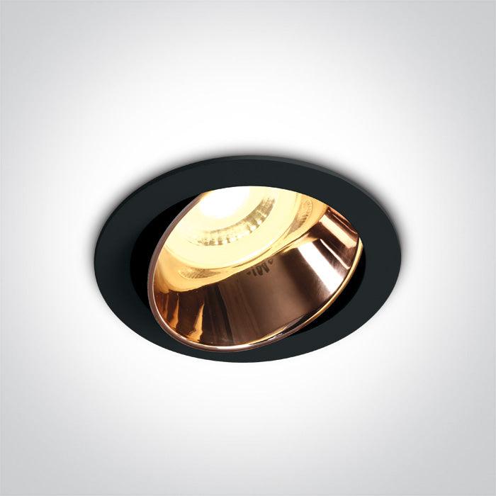 ONE Light | 11105M/B/CU BLACK GU10 10W COPPER REFLECTOR DARK LIGHT ADJUSTABLE - OEM NORDIC - Quality Parts Distribution
