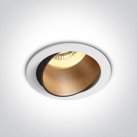 ONE Light | 11105M/W/BS WHITE GU10 10W BRASS REFLECTOR DARK LIGHT ADJUSTABLE - OEM NORDIC - Quality Parts Distribution