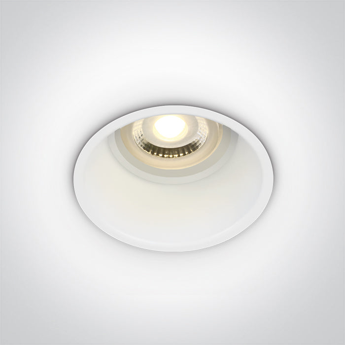 ONE Light Recessed LED Downlight GU10 10W IP20 White 11105TG/W