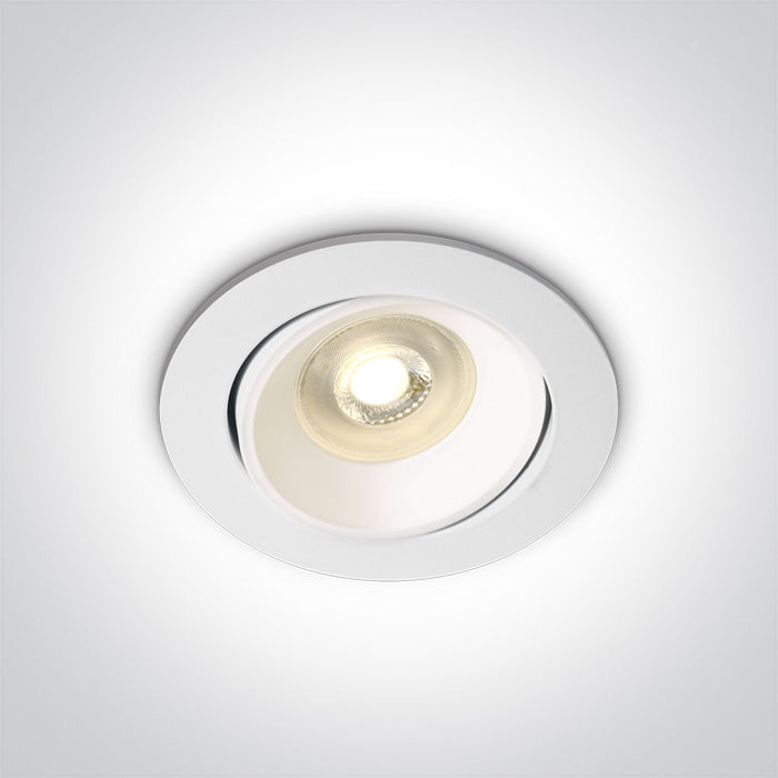 ONE Light Recessed LED Downlight GU10 10W IP20 White 11105UA/W