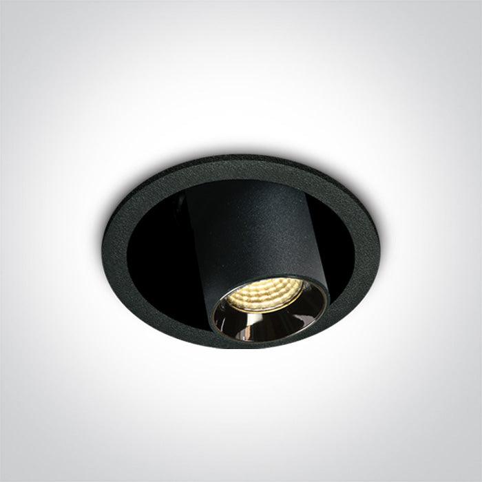 ONE Light | 11106T/B/W BLACK COB RECESSED LED 6W WW 38deg ADJUSTABLE DARK LIGHT 230V - OEM NORDIC - Quality Parts Distribution