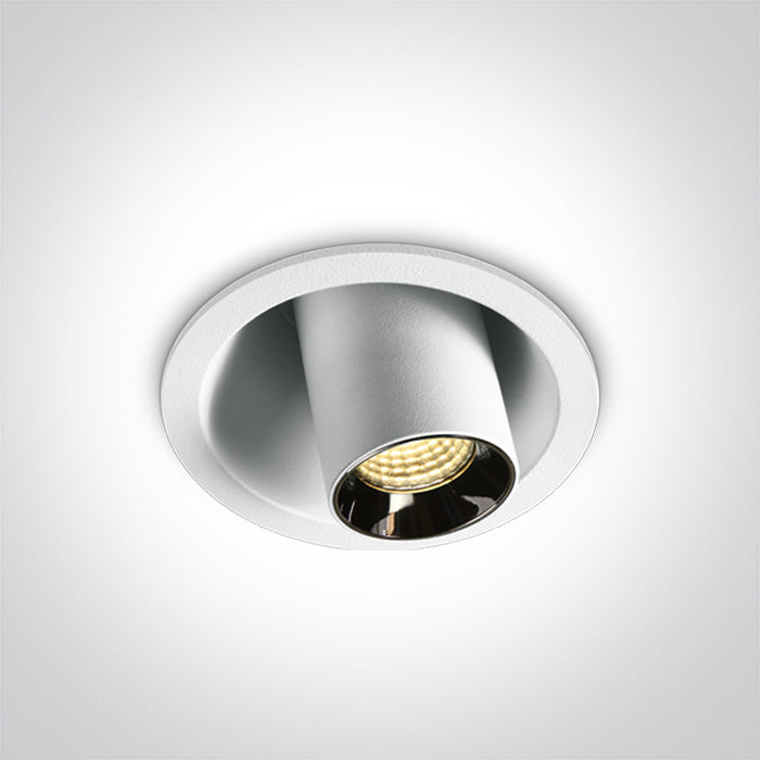ONE Light Recessed LED Downlight 6W 480lm 3000K CRI90 IP20 White 11106T/W/W