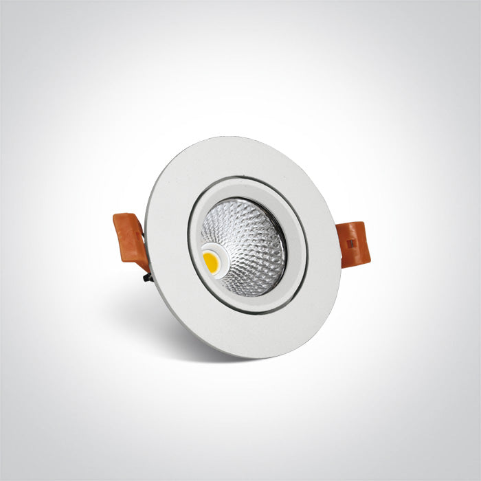 ONE Light Recessed LED Downlight 7W 560lm 4000K CRI90 IP20 White 11107B/W/C