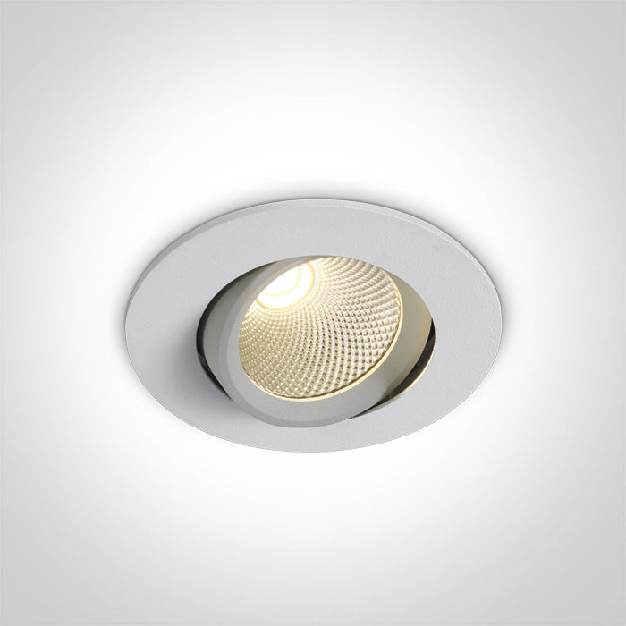 ONE Light Recessed LED Downlight 7W 560lm 4000K CRI90 IP20 White 11107B/W/C