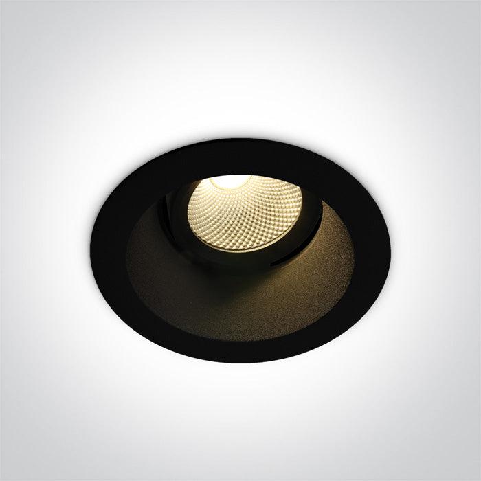 ONE Light | 11107FD/B/W BLACK LED 7W WW IP20 60deg 230V ADJUSTABLE DARK LIGHT - OEM NORDIC - Quality Parts Distribution