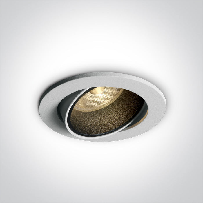 ONE Light Adjustable Recessed Spot 550 3000K CRI80 White 11107K/W/W