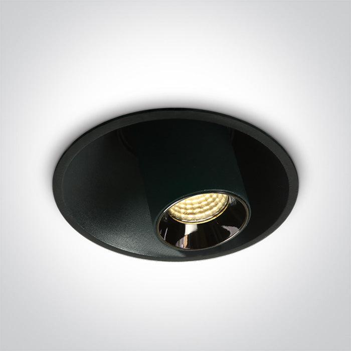 ONE Light | 11107T/B/W BLACK COB RECESSED LED 7W WW 38deg ADJUSTABLE DARK LIGHT 230V - OEM NORDIC - Quality Parts Distribution