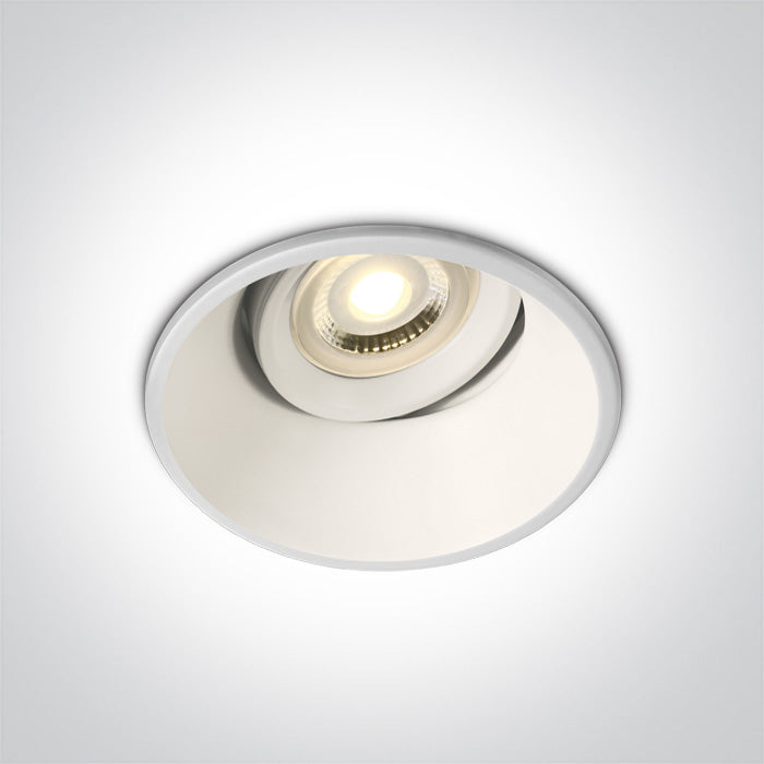 ONE Light Recessed LED Downlight GU10 10W IP20 White 11109FA/W
