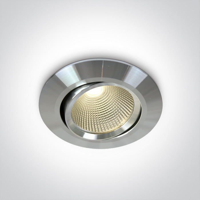 ONE Light Adjustable Recessed Spot 1100 3000K CRI80 Aluminium 11112/AL/W