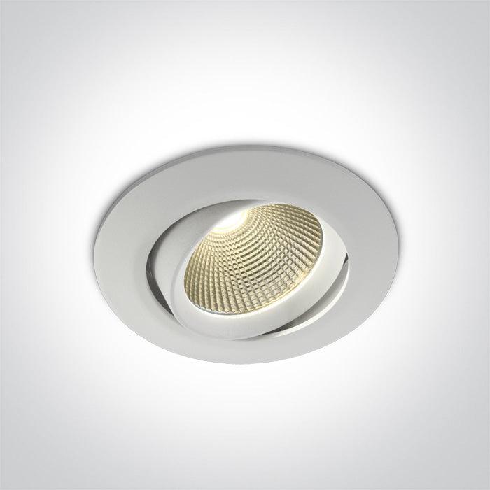 ONE Light | 11112/W/W WHITE COB LED 12w WW 700mA 38deg IP20 ADJUSTABLE DARK LIGHT - OEM NORDIC - Quality Parts Distribution