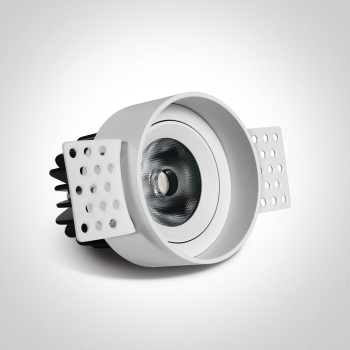 ONE Light Recessed LED Downlight 12W 1100lm 3000K CRI90 IP20 White 11112T/W/W