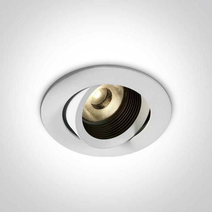 ONE Light Recessed LED Downlight 13W 1100lm 3000K CRI92 IP54 White 11113D/W/W