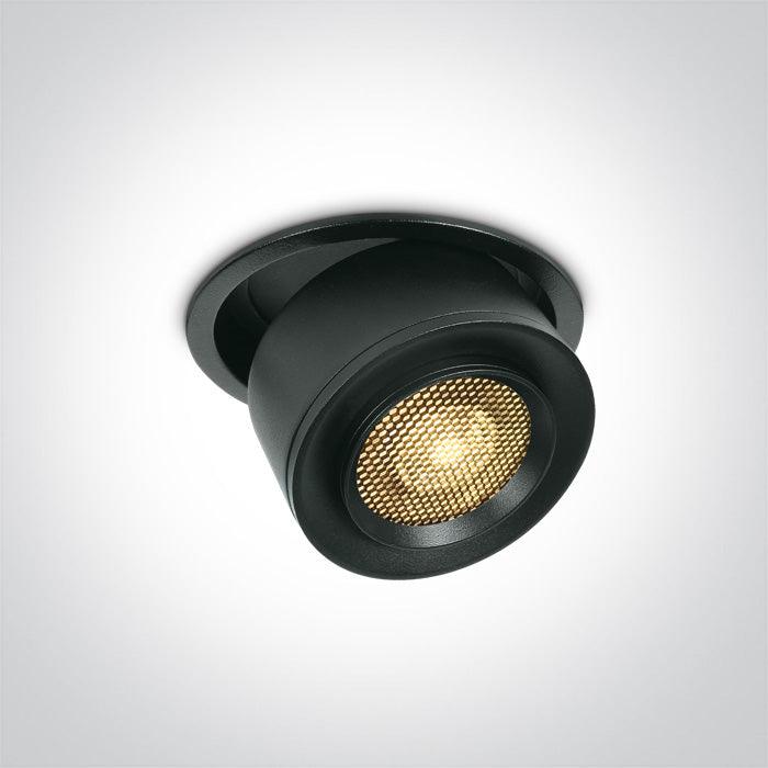 ONE Light | 11115G/B/W BLACK RECESSED COB 15W WW IP20 15-45deg ADJUSTABLE 230V HONEYCOMB - OEM NORDIC - Quality Parts Distribution