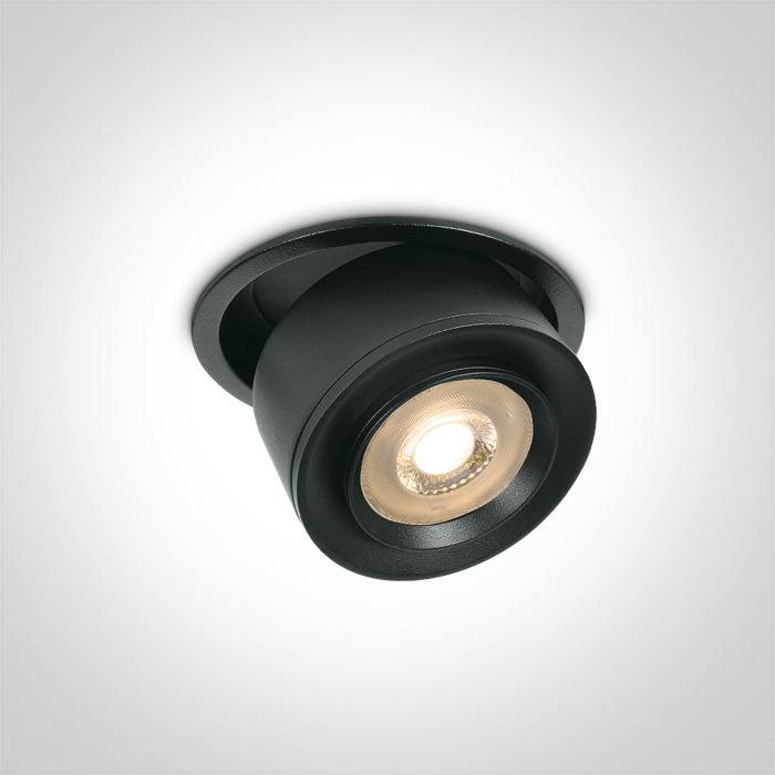 ONE Light Recessed LED Downlight 15W 1500lm 3000K CRI90 IP20 Black 11115G/B/W