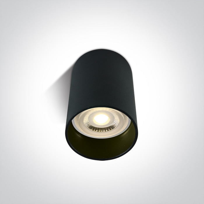 ONE Light Ceiling Light GU10 10W IP20 Black 12105E/B