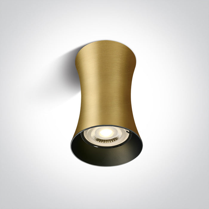 ONE Light Ceiling Light GU10 10W IP20 Brushed Brass 12105F/BBS
