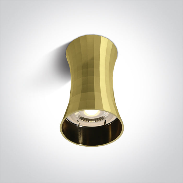 ONE Light Ceiling Light GU10 10W IP20 Brushed Brass 12105K/BBS