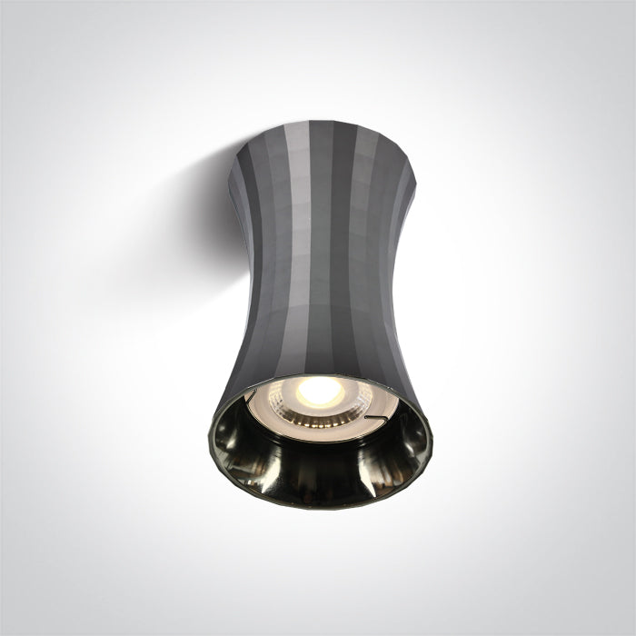 ONE Light Ceiling Light GU10 10W IP20 Dark Chrome 12105K/DC