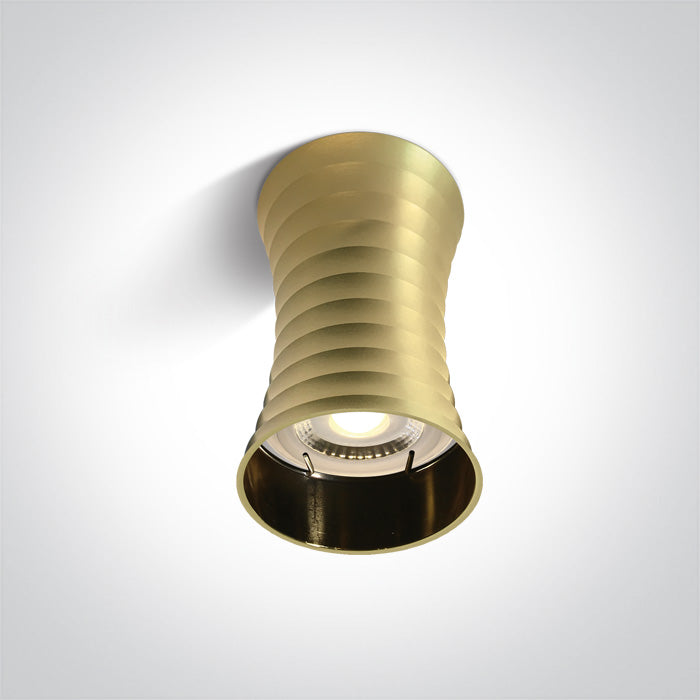 ONE Light Ceiling Light GU10 10W IP20 Brushed Brass 12105L/BBS