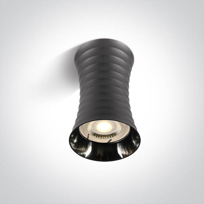 ONE Light Ceiling Light GU10 10W IP20 Dark Chrome 12105L/DC
