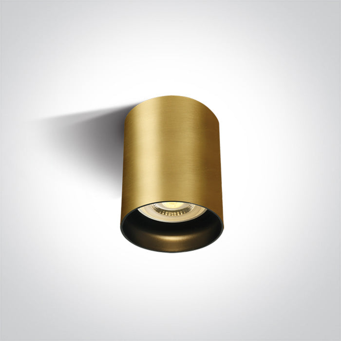 ONE Light Ceiling Light GU10 10W IP20 Brushed Brass 12105N/BBS