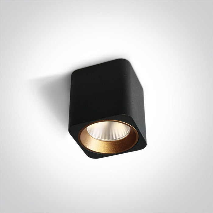 ONE Light | 12107KA/B/W BLACK LED 7W WW 35deg 230V SQUARE DIMMABLE - OEM NORDIC - Quality Parts Distribution